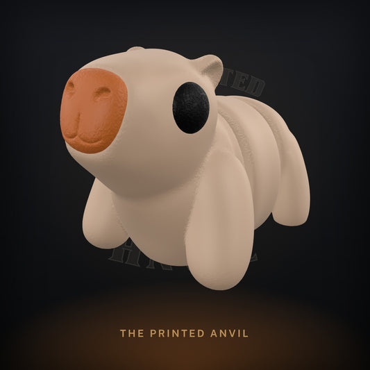 Baby Capybara 3D render in Latte Brown, Black and Brown