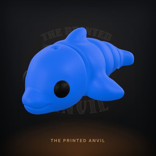 Baby Dolphin 3D render in Blue and Black