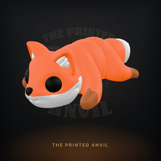 Baby Fox 3D render in Orange, White, Brown and Black