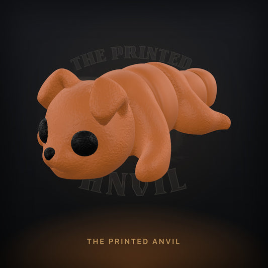 Baby Dog 3D render in Brown and Black