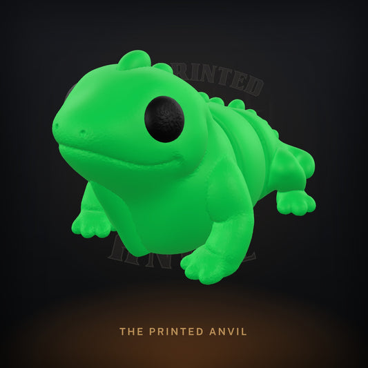 Baby Iguana 3D render in Green and Black