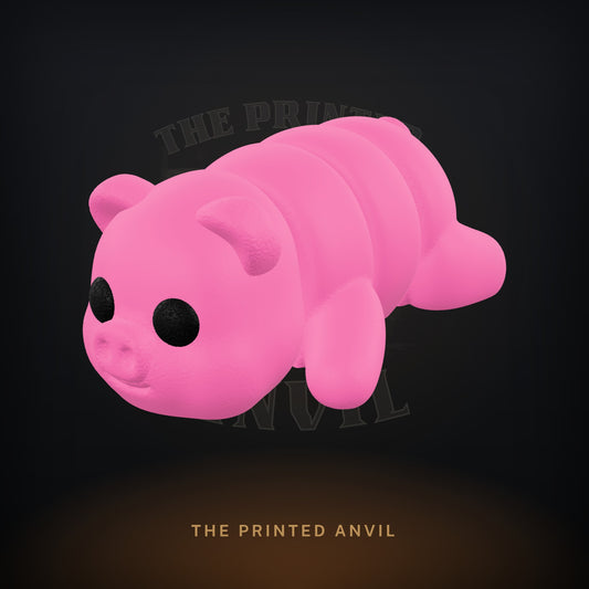 Baby Pig 3D render in Pink and Black