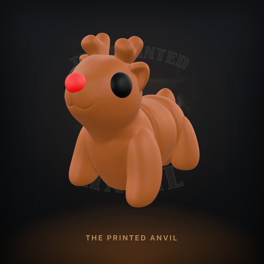 Baby Reindeer 3D render in Brown, Black and Red