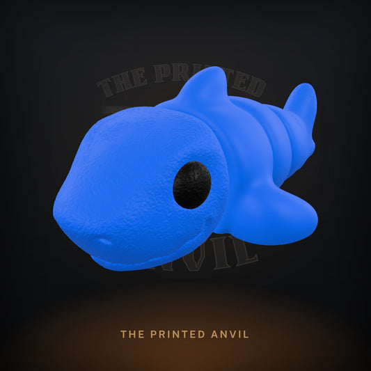 Baby Shark 3D render in Blue and Black