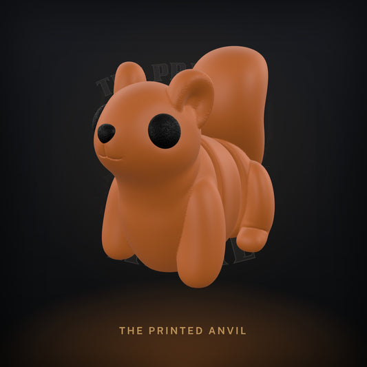Baby Squirrel 3D render in Brown and Black