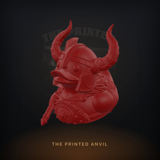 Barbarian Ducky 3D render in Red