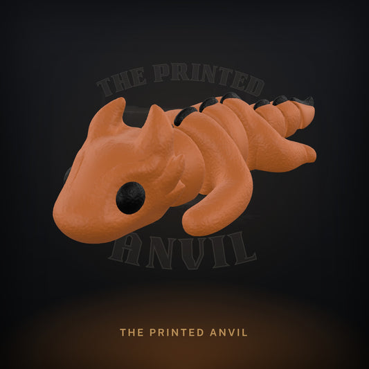 Older Dragon 3D render in Brown and Black