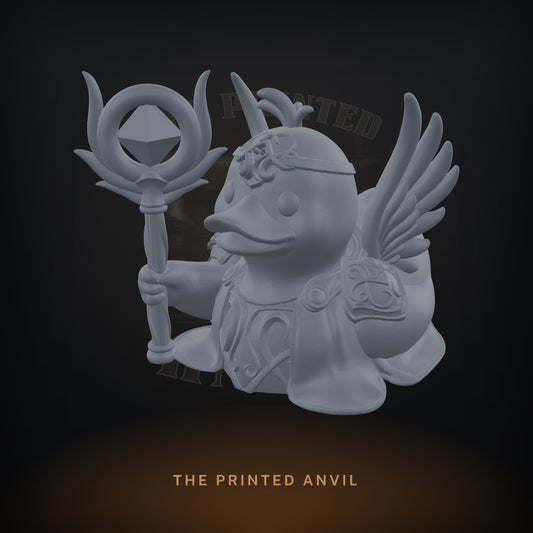 Cleric Ducky 3D render in Silver