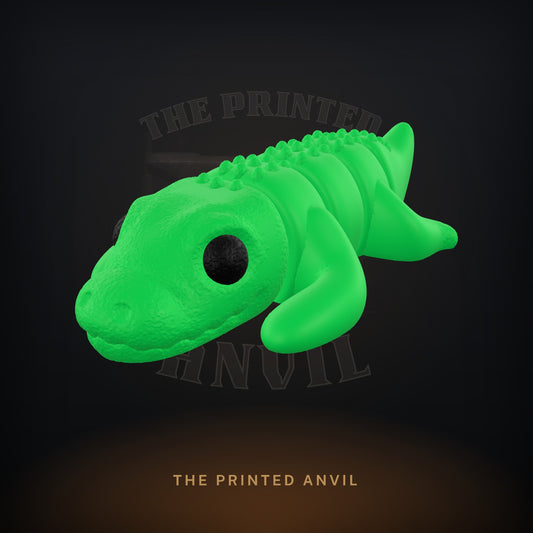 Crocodile 3D render in Green and Black