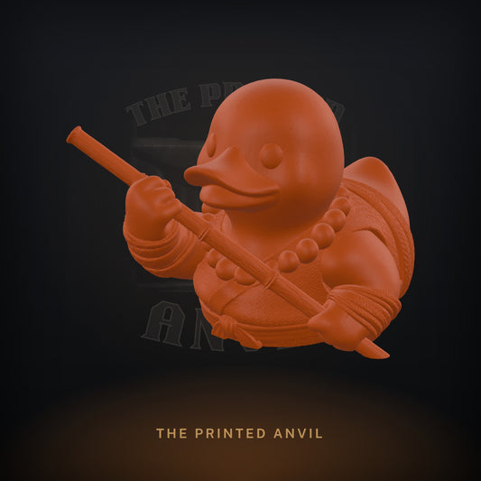 Monk Ducky 3D render in Orange