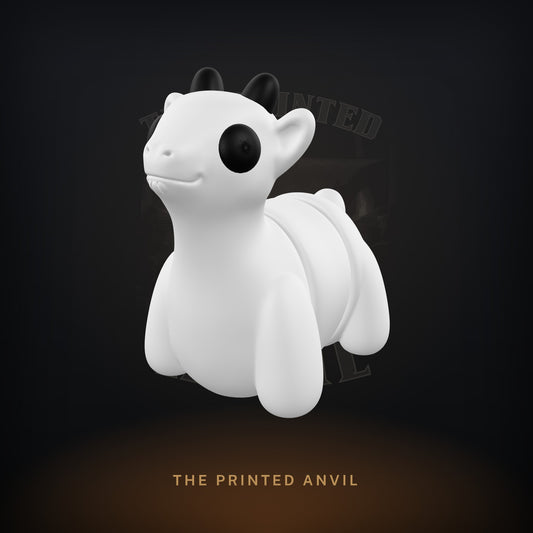 Baby Goat 3D render in White and Black