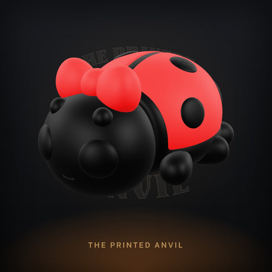 Baby LadyBug 3D render in Black and Red