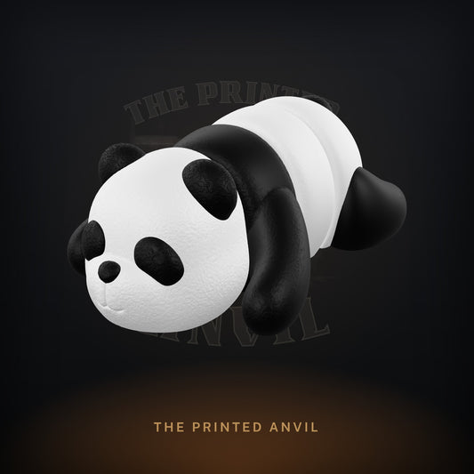 Baby Panda 3D render in White and Black