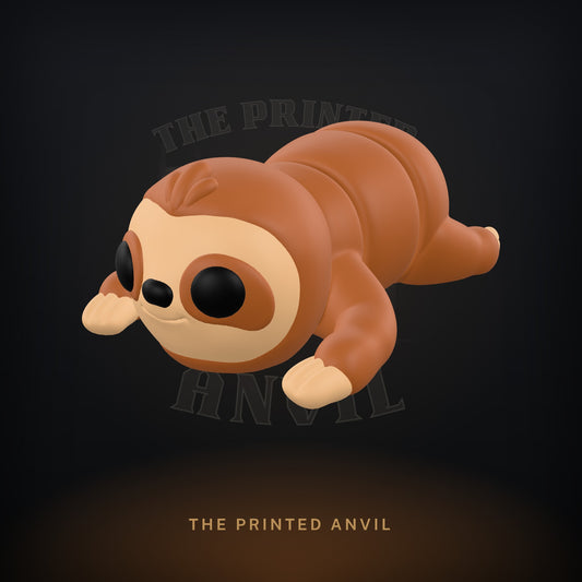 Baby Sloth 3D render in Brown, Tan and Black