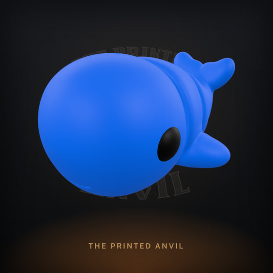 Baby Whale 3D render in Blue and Black