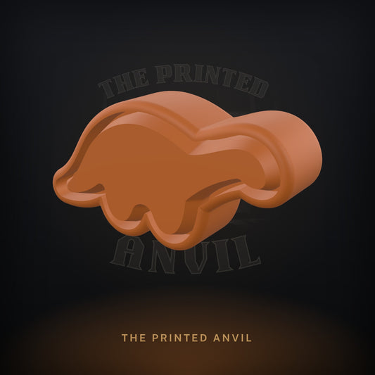 Dino Nuggies Clicket 3D render in Brown
