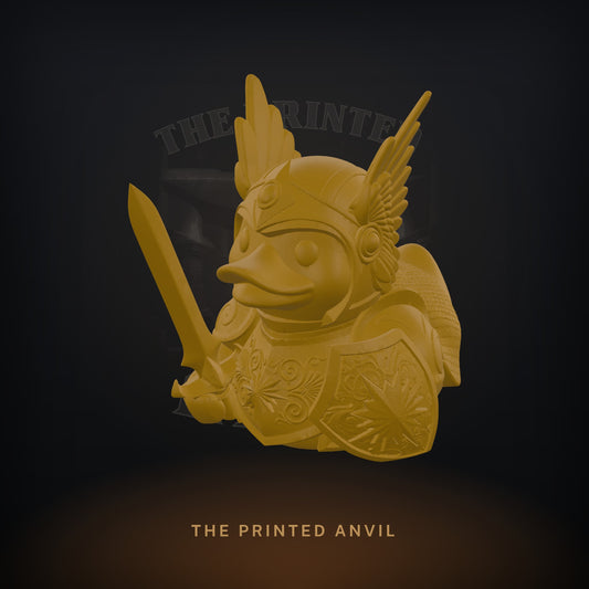 Paladin Ducky 3D render in Gold
