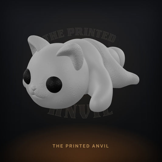 Tiny Cat 3D render in Gray and Black