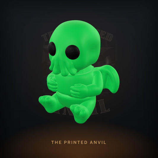 Tiny Cthulhu 3D render in Green and Black