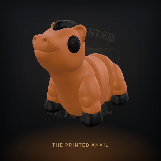 Tiny Horse 3D render in Brown and Black