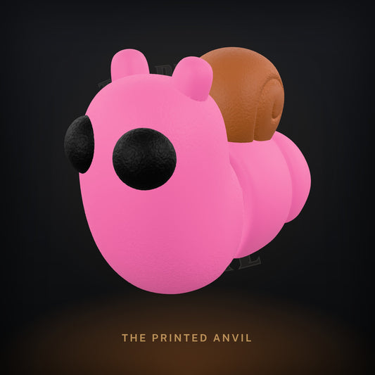Tiny Snail 3D render in Pink, Brown and Black