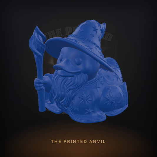 Wizard Ducky 3D render in Blue